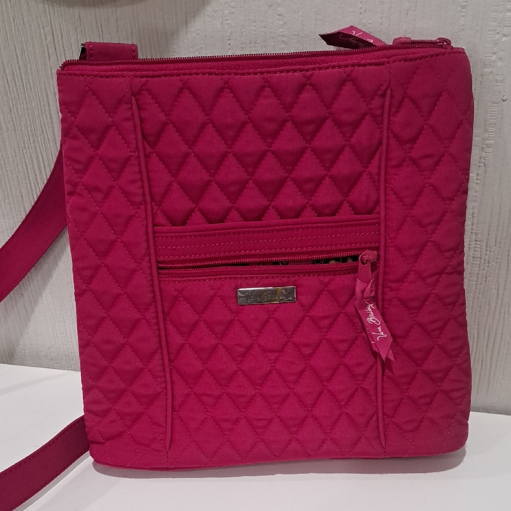 Vera Bradley Quilted Crossbody in Magenta